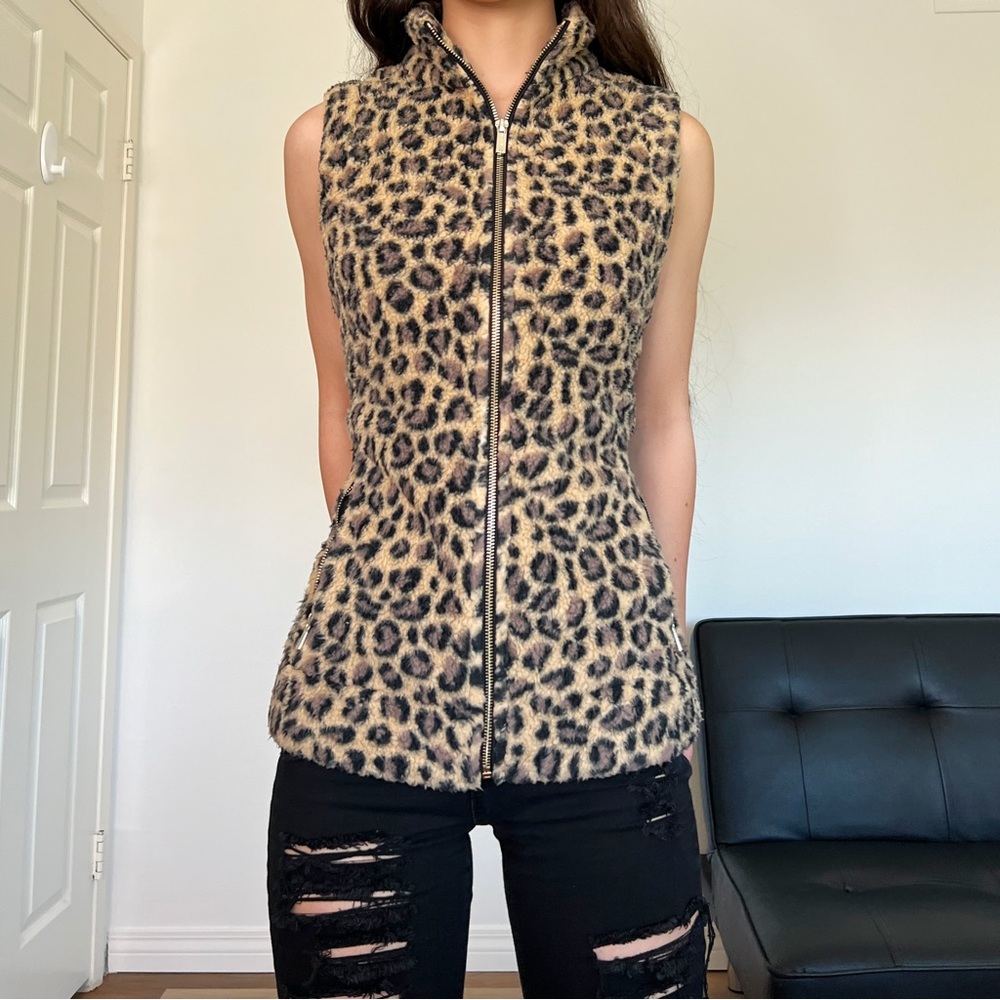 Calvin Klein Leopard Fur Vest
